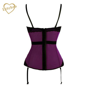 Mesh And Lace Bustier Purple Mesh And Black Lace Bustier Purple And Black Bustier Mesh And Lace Lingerie